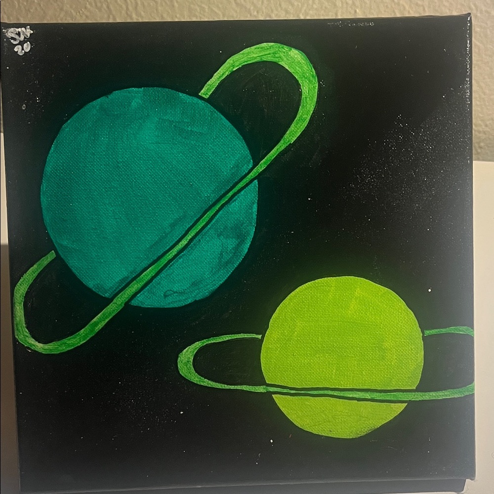 Abstract Planetary handmade Canvas Art